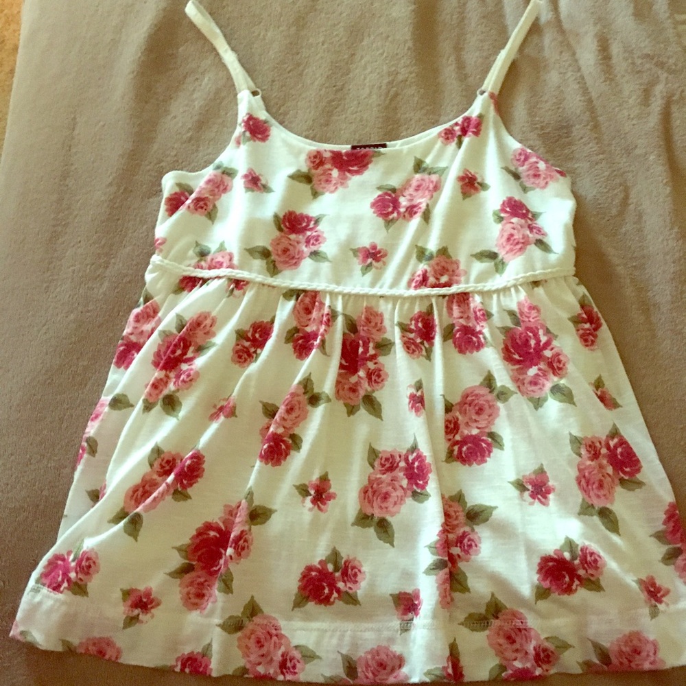 Floral baby doll tank